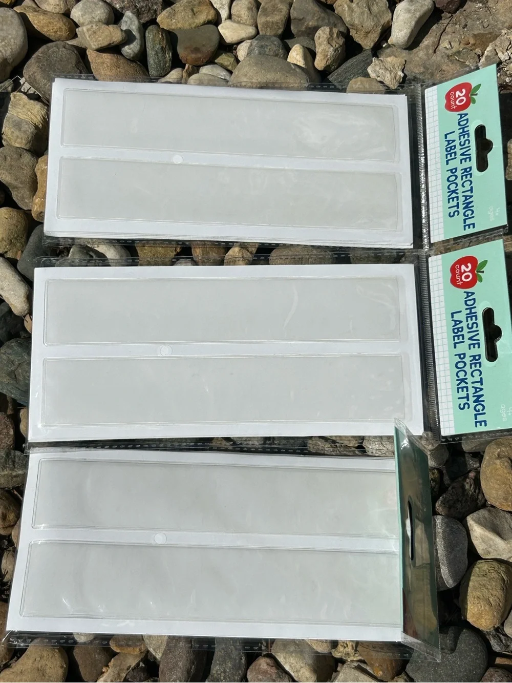 Target Bullseye Playground Clear Adhesive Label Pockets 20 Count - Set of 3  NEW